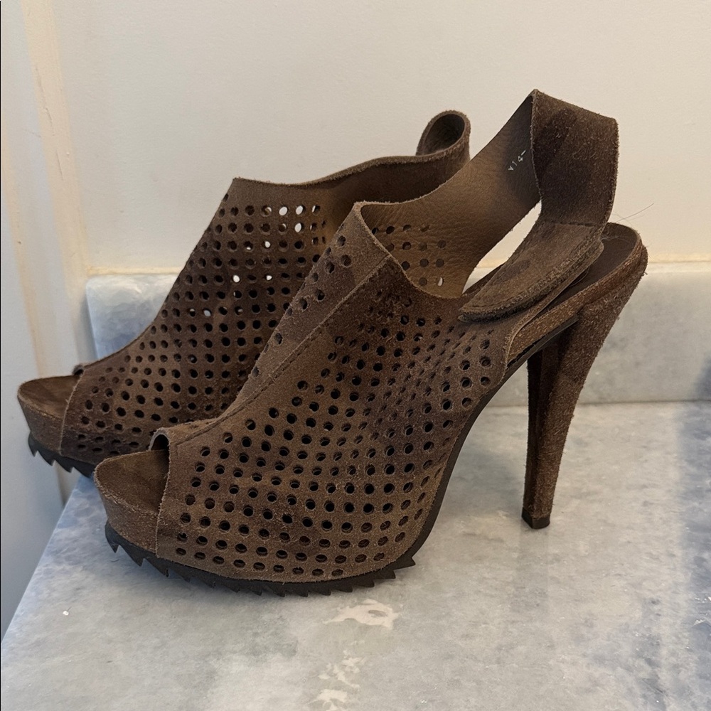 Green camo suede laser cut.